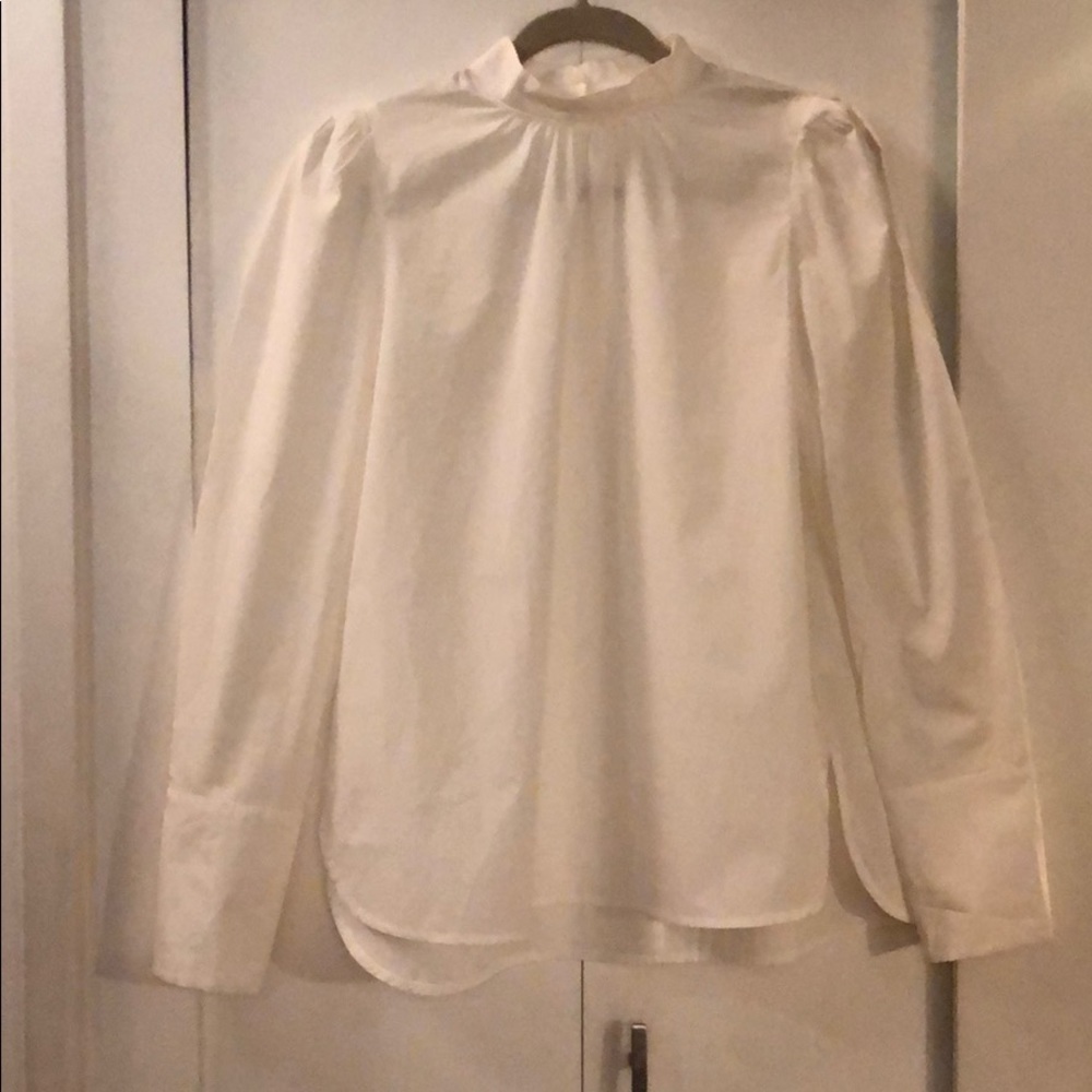 Romantic cotton poplin blouse